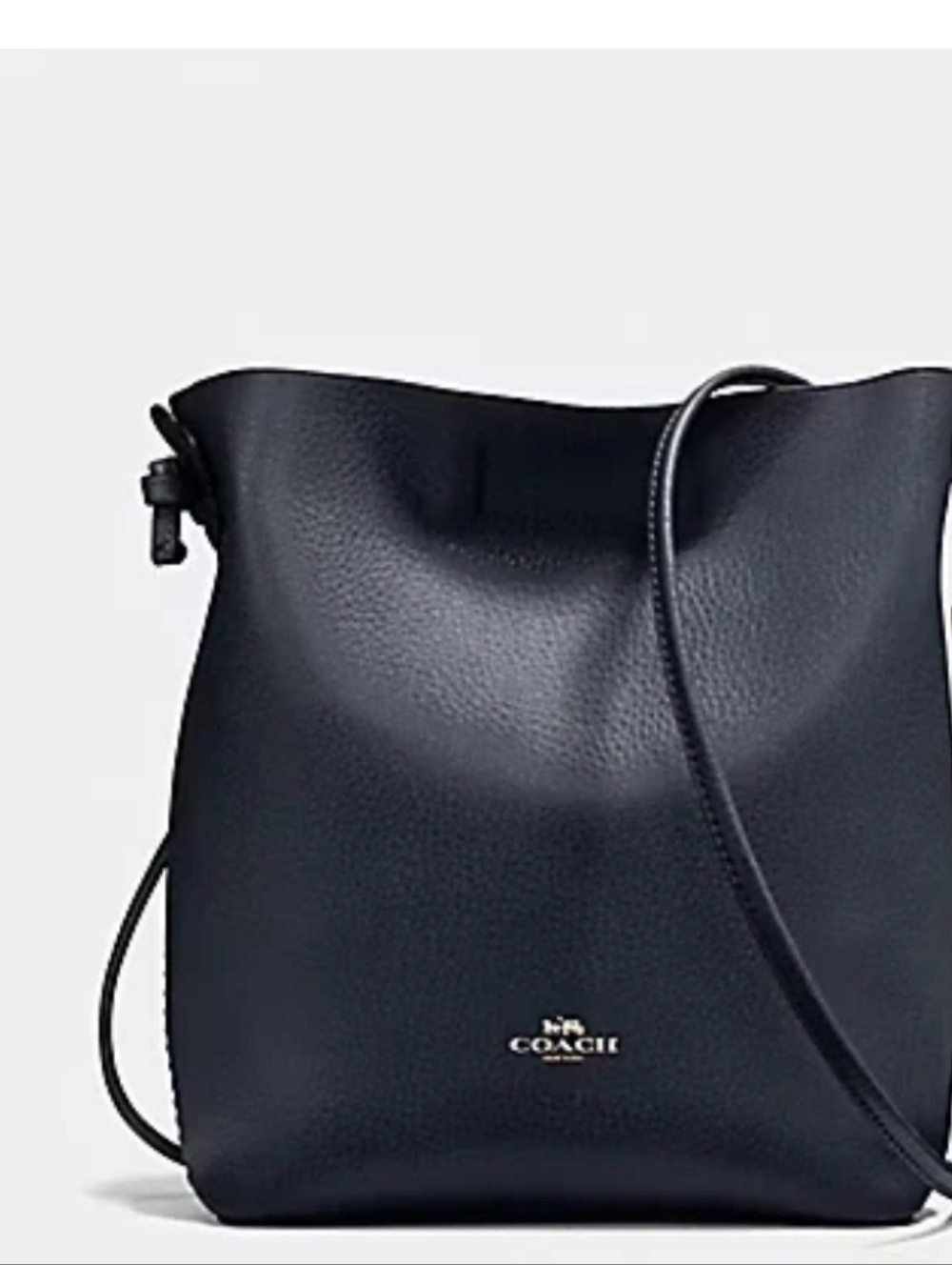 COACH DERBY CROSSBODY BAG PEBBLED- LIJE NEW- BLACK LEATHER-